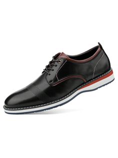 Negro  Collar    Zapatos Oxford y Derby Embellished Business Wingtip Lace-up Shoes With Cushioned Footbed, Casual Slip-on Oxfords For Business, Black Business Oxfords With Textured Sole, Slip-on Oxfords With Rubber Sole, Business Casual Black Oxfords With Textured Sole, Masculine Oxfords With Rubber Sole, Business Oxford Lace-up Shoes With Textured Sole, Business Lace-up Shoes With Textured Sole In Oxford Fabric, Slip-on Oxfords For Derby