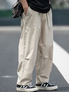 Men's Trousers Baggy Harem Pants Casual Pants Baggy Harem Pants Pocket Wide Leg Leg Drawstring Solid Color Comfort Sports Daily Streetwear Casual / Sporty Black Grey Micro-elastic 2023 - AU $44.99 Trendy Baggy Harem Pants, Baggy Hip Hop Parachute Pants For Summer, Hip Hop Baggy Parachute Pants For Summer, Summer Hip Hop Baggy Parachute Pants, Beige Wide Leg Sweatpants For Streetwear, Beige Wide-leg Sweatpants For Streetwear, Summer Streetwear Sweatpants With Drawstring, Baggy Wide-leg Harem Pants For Leisure, Baggy Wide Leg Harem Pants For Leisure