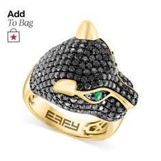 in stock Panther Head, Head Ring, Black Panther, Black Diamond, Panther, Jewelry Watches, Emerald, Jewelry Rings, Fine Jewelry