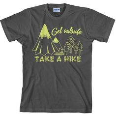 Hiking TShirt - Go Take A Hike - Funny Camping T Shirt - Unisex - Item 2078 Covington Ga, Funny Camping, Hiking Tshirt, Camping Humor, Custom Printed Shirts, Take A Hike, Cabin Ideas, Large Shirts, Mens Fitness