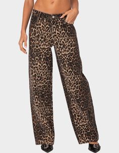 Cheetah Print Jeans, Cheetah Jeans, Cheetah Print Pants, Outfit Wishlist, Cheetah Pants, Wwe T Shirts, Animal Print Jeans, Flannel Sweatshirt, Leopard Jeans