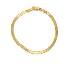 Vintage 14k yellow gold herringbone chain bracelet. The bracelet measures 7 1/8 inches long and 3.4mm wide. This bracelet weighs 2.42g. The bracelet also has a 14k gold lobster claw clasp. Yellow Gold Plated Snake Chain Bracelet, Elegant Gold Snake Chain Bracelet With Lobster Clasp, Yellow Gold 14k Snake Chain Bracelet, Gold Plated Snake Chain Bracelet, Formal Yellow Gold Snake Chain Bracelet, 14k Yellow Gold Snake Chain Bracelet, Yellow Gold Snake Chain Bracelet, Gold Flexible Snake Chain Bracelet, Classic Yellow Gold Bracelet With Snake Chain