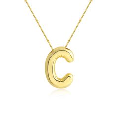 PRICES MAY VARY. BUBBLE LETTER NECKLACE -- Cute bubble initial necklace is sparkly in sunlight puffy design make the necklace more adorable. Bubble letter necklace to be worn with many different outfits.Both large and small-sized pendants are available for selection MATERIAL -- The bubble letter necklace is a 17.7+1.9 inch adjustable chain. High quality 18K copper gold-plated to prevent allergies,nickel free,lead free,and hypoallergenic. CARE TIPS -- Plated with anti-tarnish coating,please keep Puffy Design, Teen Girl Jewelry, Design Balloon, Balloon Necklace, Alphabet Necklace, Bubble Letter, Bubble Letters, Gold Balloons, Chain Necklaces