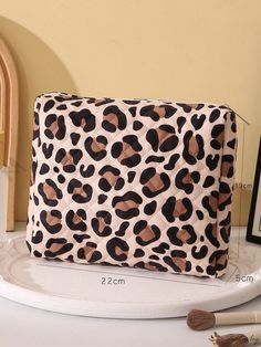 Bird in Bag - Premium Dual-Sided Leopard Print Cosmetic Bag with Ample Capacity, Stylish Diamond Grid Zipper Makeup Bag, Travel-Friendly Organizer and Insert Bag for Makeup Storage, Plush and Cozy Winter Essential Bag For Makeup, Zipper Makeup, Suitcase Cover, Luggage Cover, Student Backpacks, Diy Supplies, Makeup Storage, Winter Essentials, Cozy Winter