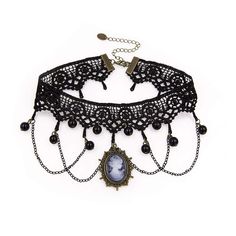 PRICES MAY VARY. Package:1×choker necklace,come with a nice box.Easy to wear and comfortable. Material:Alloy＋Lace＋Rhinestone. Length Ajustable:You can adjust the length to a perfect fit with the extension chain. Excellent Craftsmanship&Stylish Desgin:Suitable for women.Perfect for Halloween,Costumes,Thanksgiving&Festival parties.Also can be used as daily accessories. Style:beaded choker,tatoo choker,statement necklace,layered choker necklace,floral lace choker necklace,bead necklace,collar neckl Amazon Necklace, Goth Choker Necklaces, Steampunk Choker, Punk Choker, Victorian Choker, Goth Choker, Lace Choker Necklace, Punk Accessories, Layered Choker Necklace