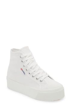 The Italian label's DNA comes through on this lofty platform sneaker ready to elevate your everyday looks. 1 1/2" platform Lace-up style Textile upper and lining/rubber sole Imported Casual High-top Platform Sneakers With Lug Sole, White Casual Platform Sneakers With Lug Sole, White Wedge Sneakers With Lug Sole For Spring, Spring High-top Platform Sneakers With White Sole, Casual White Platform Sneakers With Lug Sole, Spring Mid-top Platform Sneakers, High-top Wedge Sneakers With Lug Sole For Spring, High-top Platform Sneakers For Spring, Spring High-top Platform Sneakers