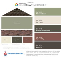 the color scheme for colorsnap visualizer is shown in shades of brown, green and