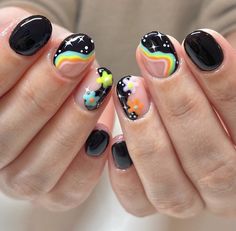 Artist Nails, Galaxy Flowers, Subtle Nails, Summery Nails, Geometric Nail, Polygel Nails, Pretty Gel Nails, Get Nails