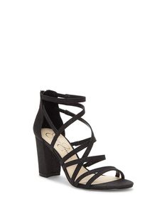 Minimal Shoes, Strappy Block Heel Sandals, Strappy Block Heels, Black Strappy Heels, Black Sparkle, Jessica Simpson Shoes, Dress Sandals, Dress And Heels, Block Heels Sandal