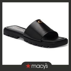 out of stock Lug Sole, Flat Sandals, Black Sandals, Florence, Black Leather, Buy Online, Slip On, Sandals, Leather