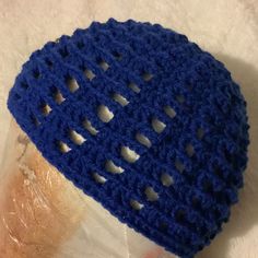 1 New Crochet Hat Hand Made Adult Hat Color Blue Blue Casual Beanie One Size, Blue Casual Beanie One Size Fits Most, Casual Blue Beanie, One Size Fits Most, Blue Casual Beanie, Blue Fitted Casual Beanie, Casual Adjustable Blue Beanie, Casual Blue Knitted Hat, Adjustable Blue Beanie Hat, Knitted Blue Beanie (one Size Fits Most)