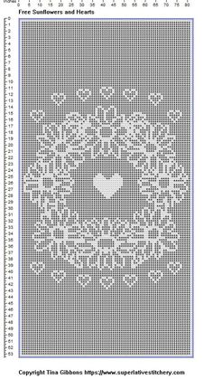 a cross stitch pattern with an image of a heart