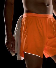 From the first mile to the final stretch, these lightweight, lined run shorts will keep up with your pace. Designed for Run. Roomy fit through glutes and thighs. Made from sweat-wicking and quick-drying mesh fabric, our Out of Mind (OOM) liner has a 3D-shaped pouch for breathable support as you move. Flat-locked seams reduce chafe, and a built-in pocket holds your phone. Breathable Nulux fabric waistband has a gel pocket. Stash your shirt in the waistband loop. Zippered pocket. Lululemon Training Bottoms With Built-in Shorts, Lululemon Stretch Running Bottoms, Lululemon Running Bottoms, Lululemon Training Bottoms With Short Leg, Lululemon Go-dry Short Bottoms, Stretch Lululemon Bottoms With Built-in Shorts, Lululemon Stretch Bottoms With Built-in Shorts, Sporty Orange Breathable Bottoms, Lululemon Moisture-wicking Shorts