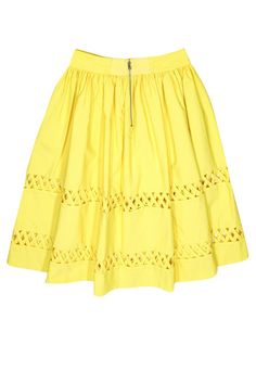 Get bright and bubbly with this sunny skirt from Alice & Olivia! Made with preppy pleats, this midi length skirt features lattice accent trim and a high-waisted fit for some serious vintage inspired vibes. Perfect for pairing with classic sweaters! Size 4 100% Cotton High-waisted fit Pleated design Lattice accent trim Zippered back Waist 27.5" Total length 27" Summer Yellow Fitted Pleated Skirt, Fitted Yellow Pleated Skirt For Summer, Yellow Pleated Skirt With Relaxed Fit For Summer, Yellow Relaxed Fit Pleated Summer Skirt, Spring Yellow Pleated Skirt, Yellow Flowy Pleated Skirt For Summer, Spring Yellow Pleated Bottoms, Summer Yellow Flowy Pleated Skirt, Spring Yellow Midi Pleated Skirt