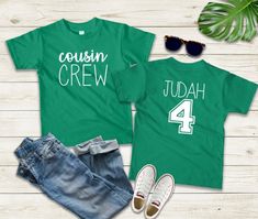 COUSIN CREW! Super Cute matching shirts for all those Family reunions, family vacations etc!Back Personalization is optional. If you want JUST cousin crew on the front that is fine too! Just be sure to leave that info in the notes section!{Shirts come in many colors! Select your color from the drop down menu} (If your looking for something not listed here please reach out, we can usually accommodate custom orders!){Processing time is 5-7 business days before shipment- if needed sooner ask us abo Cousins Vacation Shirts, Cousin Beach Shirts, Cousin Crew Beach Shirts, Cousins Beach Shirt, Cute Matching Shirts, Best Cousins, Zoo Shirts, Matching Cousin Shirts, Cousin Crew Shirts Kids