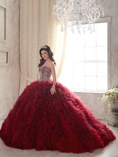 House of Wu Quinceanera Dress Style 26838-House of Wu-ABC Fashion Maroon Quinceanera Dresses, Quinceanera Collection, Quinceñera Dresses, Pretty Quinceanera Dresses, Quince Dress, Organza Skirt, Quinceanera Dress, Ball Gown Skirt, Sweet 15