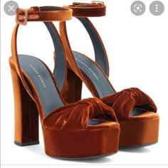 Brand New And Never Been Worn Elegant Platform Sandals For Cocktail, Shoe Websites, Giuseppe Zanotti Heels, Creative Shoes, Expensive Shoes, Heels Dress, Brown Dress Shoes, Bridal Sandals, Chunky Heels Sandals