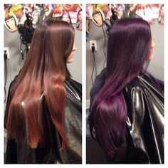 Warm Purple Hair, Burgundy Purple Hair, Pelo Color Borgoña, Violet Hair Color, Violet Hair Colors, Pravana Vivids, Plum Hair, Wine Hair, Violet Hair