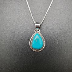 Visit our online shop at: Etsy.com/shop/UnforgetSilver *sterling silver tiny pendant necklace *necklace pendant with silver box chain necklace  *southwestern jewelry *turquoise / Arizona turquoise *calibrated pre-cut stones: 10x14mm teardrop shape *back of jewelry items are opened / pendant shows the back of stones *all jewelry items are made to ship, slight variations in stones will occur compared to pictures. *size of a penny is 19mm or a dime is 18mm in diameter for comparing the size with jewelry items. *free small convenient gift box *free shipping in the US, shipping from the US without insurance. *most orders will be shipped the same day or within 24 hours from the time of placing orders during USPS working hours. *seller provides one-time FREE USPS First Class Mail only. All other Turquoise Teardrop Pendant Jewelry, Sterling Silver Turquoise Teardrop Necklace, Sterling Silver Teardrop Turquoise Necklace For Gifts, Elegant Nickel-free Teardrop Turquoise Necklace, Elegant Teardrop Turquoise Nickel-free Necklace, Elegant Teardrop Turquoise Necklace Nickel Free, Nickel-free Teardrop Turquoise Necklace In Sterling Silver, Turquoise Drop Sterling Silver Jewelry, Dainty Turquoise Teardrop Jewelry