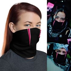 Inspired from the Shut Down music video of BLACKPINK, this neck gaiter is a versatile accessory that can be used as a face covering, headband, bandana, wristband, and neck warmer. * 95% polyester, 5% elastane (fabric composition may vary by 1%) * Fabric weight: 6.19 oz/yd² (210 g/m weight may vary by 5% * Breathable fabric * Four-way stretch fabric that stretches and recovers on the cross and lengthwise grains * Washable and reusable * One size * Printed on one side, reverse side is left blank * Shut Down Music Video, India Inspired, Winter Face, Pink Venom, Kpop Merchandise, Headband Bandana, Black Face Mask, Kpop Merch, Face Covering