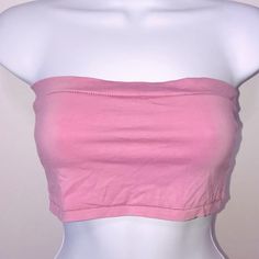 Blue Life Bandeau Top Pink Medium New Without Tags Spring Cotton Tube Top With Built-in Bra, Pink Fitted Bandeau Tank Top, Casual Cropped Tube Top With Built-in Bra, Spring Cotton Stretch Tube Top, Stretch Cotton Tube Top For Spring, Casual Tube Top With Built-in Bra, Spring Strapless Top With Built-in Bra, Strapless Top With Built-in Bra For Spring, Pink Bandeau Tank Top Casual Style