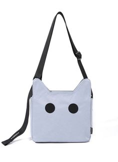 The purr-fect fusion of feline charm and functional design - the Noxxon Messenger Bag with Cat Ears and Eyes! Let your playful side roam free as you strut the streets with this quirky yet stylish accessory. Trendy Crossbody Shoulder Bag With Cat Design, Trendy Cat Design Crossbody Shoulder Bag, Trendy Travel Bags With Cat Print, Cat Design Crossbody Travel Bag, Trendy Cat Print Travel Bag, Trendy School Shoulder Bag With Cat Design, Trendy Cat Design Shoulder Bag For School, Everyday Use Crossbody Shoulder Bag With Cat Design, Cat Design Crossbody Shoulder Bag For Everyday Use