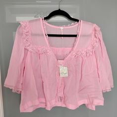 Nwt Soft/100% Cotton Baby Pink Big Fit Pink Country Outfit, Straight Eyebrows, Winter Color Palette, Western Babies, Baby Pink Colour, Small Crop Tops, Cropped Shirt, Amaranth, Pink Boho