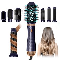 Atopskins Professional Hot Air Hair Dryer Styling Set - 6in1 Blow Dryer Brush, 3 TEMP Settings Feature a modern, sleek design to elevate your styling routine with ease. Our Atopskins multifunctional hair dryer sets offers a range of functions designed to meet your daily styling needs, perfect for turning up the volume or achieving a smooth and salon-worthy finish. Specifications: - Motor Speed: 60000 RPM - Power: 1000W - TEMP Settings: 3 levels - Color: White & Gold Tips for Usage: - Please pay Hair Smoothing, Massage Hair, Straightener Brush, Hot Air Brush, Dryer Brush, Blow Dry Brush, Curly Bangs, Hair Dryer Brush, Hair Brush Straightener