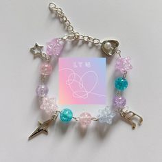 BTS Love Yourself Inspired Bracelet  🌷 Welcome to our shop! Each charm is carefully crafted by hand, ensuring its unique charm and beauty. Please note that the beads of the same color may vary slightly from time to time, adding to the individuality of each piece. 💗 Handle with Care: While our bracelets are durable, please be gentle with them. Avoid pulling or putting excessive force on the straps, as they may break. With proper care, you can enjoy them for a long time. 📦 Shipping Information: Jewelry Kpop, Bts Bracelet, Gelang Manik-manik, Inspirational Bracelets, Gelang Manik, Bts Love Yourself, Handmade Jewelry Tutorials, Beads Bracelet Design, Minimalist Bracelet