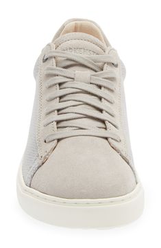 A delicately woven upper ramps up the cozy factor of a laid-back lace-up sneaker accented by velvety suede and grounded by a comfy contoured-cork footbed. Removable insole Leather and textile upper and lining/synthetic sole Made in Germany Comfortable Suede Lace-up Sneakers, Comfortable Lace-up Suede Sneakers, Comfortable Low-top Sneakers With Woven Sole, Comfortable Suede Sneakers With Speckled Midsole, Comfortable High-top Sneakers With Woven Sole, Suede Lace-up Sneakers With Cushioned Footbed, Lace-up Suede Sneakers With Cushioned Footbed, Low-top Canvas Sneakers With Woven Sole, Comfortable Canvas Sneakers With Woven Sole