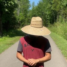 Wide Brim straw sun hat perfect for any outdoor occasion whether it's farming, gardening, hiking, fishing or you name it, this hat is the one for you. This hat is a wide brim 17 by 17 inches, more than enough to block 99.9% of sun light to stay shaded and fresh. Super Light weight and has adjustable fitting. Made In Mexico. Sizing: We offer Small Through Large in this hat, the hat is supposed to feel a little snug but breathable, just enough where wind won't knock it off but feels comfortable. Gardener Hat, Outdoor Hat, Hat Wide Brim, Straw Sun Hat, Outdoor Hats, Sun Light, Wide Brimmed Hats, Brim Hat, Sun Hat