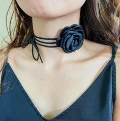 90's Satin Flower Choker || Black Choker with Satin Flower || Black Corsage Choker Necklace || Ribbon Choker || Choker with Black Rose Flower All orders will ship out in 2-4 business days. To keeping shipping FREE, orders will ship in a plain envelope and will not have tracking. If you have not received your order 7 business days after it has been marked as shipped please feel free to reach out to me. Black Flower Choker For Gifts, Black Flower Choker As A Gift, Black Flower Jewelry For Summer, Black Jewelry For Spring Party, Corsage Choker, Black Corsage, Black Rose Flower, Rose Choker, Ribbon Choker