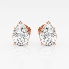 There's nothing more versatile than a pair of classic stud earrings. We love these princess cut lab grown diamond studs for every occasion, be it zoom meetings, brunch with friends or quiet evening dinner with your beau. Pick the size and color best suited to your ears in the color of gold that you fancy. Pear-shaped Rose Gold Diamond Earrings, Rose Gold Pear-shaped Earrings For Anniversary, Pear-shaped Rose Gold Earrings For Anniversary, Gia Certified Classic Teardrop Diamond Earrings, Classic Teardrop Gia Certified Diamond Earrings, Classic Gia Certified Teardrop Diamond Earrings, Rose Gold Pear-shaped Anniversary Earrings, Quiet Evening, Evening Dinner