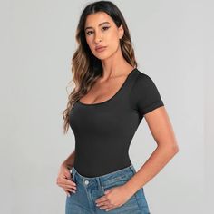 Nwot The Fashion Bae Women’s Black Scoop Neck Short Sleeve Bodysuit. It Has Great Stretch And Two Snaps At The Bottom. Size Xl (12). 90% Nylon 10% Elastane Bust: 80 Inches Waist: 70 Inches Hips: 76 Inches Length: 72 Inches Black Short Sleeve Bodysuit With Scoop Neck For Summer, Black Scoop Neck Short Sleeve Bodysuit For Summer, Casual Scoop Neck Bodysuit For Night Out, Casual Black Short Sleeve Bodysuit For Night Out, Basic Black Bodysuit For Summer, Black Short Sleeve Basic Bodysuit, Black Short Sleeve Bodysuit For Summer Night Out, Black Short Sleeve Bodysuit For Night Out, Basic Black Summer Bodysuit