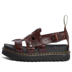 Dr. Martens Terry Sandals Leather Brown 23521211 (Unisex) Doc Marten Sandal, Dr Martin Sandals, Camping Sandals, Doc Martin Sandals, Chunky Sandals Outfit, Doc Marten Sandals, Alternate Outfits, 90s Sandals, Soft Gamine