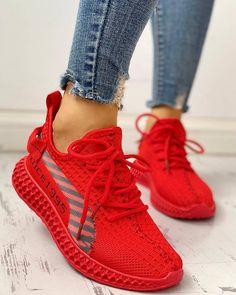 Silver High Heels, Mesh Heels, Yeezy Sneakers, White Shoes Women, Bling Shoes, Womens Summer Shoes, Casual Flat Shoes, Sneakers Mode, Red Sneakers