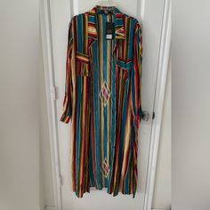 New Lucky&Blessed Womens Sz L Striped Aztec Maxi Beach Shirt Dress Long Sleeve New Condition With Tags, No Flaws. Maxi Shirt Dress 2 Front Pockets And 2 Side Pockets Size Large. Striped Aztec Maxi Beach Shirt Dress Long Sleeve. Summer Button-up Maxi Dress For Beach, Striped Long Sleeve Maxi Dress For Summer, Long Sleeve Striped Maxi Dress For Summer, Summer Beach Maxi Shirt Dress, Long Casual Shirt Dress For Beach, Casual Long Shirt Dress For The Beach, Casual Long Shirt Dress For Vacation, Striped Long Sleeve Maxi Dress For Vacation, Striped V-neck Shirt Dress For Beach