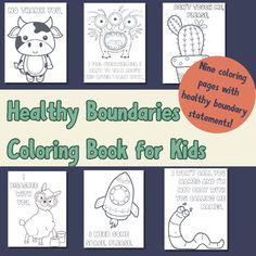 the coloring book for kids includes pictures of animals, plants and other things to color