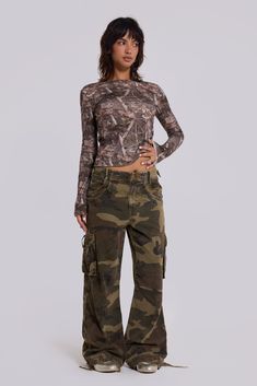 Trooper Camo Cargo Pant Hunting Pants With Dunks, Camo Cargo Pants And Dunks, Camo Highwaist Pants, Jaded London Thermal Pants, Cargo Pants With Lace, Core Clothes, Swim Capris, Grey Pinstripe Suit, Monster Hoodie