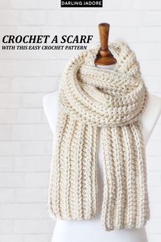 the crochet scarf with this easy crochet pattern