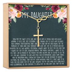 Daughter Necklace Love For Daughter, Infinity Cross, Dear Ava, Cross Gold, Intelligent Women, Daughter Quotes, Daughter Necklace, No Code, Chain Extenders