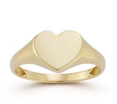 Elevate your style with the Flat Heart Signet Ring, a piece that beautifully combines tradition with a touch of personal flair. Crafted in 14K gold, this ring features a classic flat heart signet design, offering a carved out interior for a distinctive look. From Luminosa Gold Heart Signet Ring, Gold Flats, Initial Ring, Signet Ring, Elevate Your Style, Your Style, Initials, Jewelry Rings, Carving