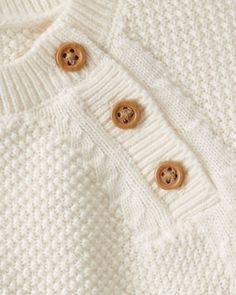 Baby Organic Cotton Sweater Knit Pullover Set in Cream from carters.com. Shop clothing & accessories from a trusted name in kids, toddlers, and baby clothes. Christmas Pajamas Kids, Baby Boy Sweater, Pajama Outfit, Graphic Tee Style, Cotton Outfit, Carters Baby Boys, Wood Buttons, Textured Sweater, Carters Baby