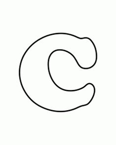 the letter c is shown in black and white