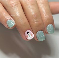 Winter Nails After Christmas, January Gel Nails Ideas, Holiday Toes, Winter Manicure Ideas, Nails Technician, Gel Moment, Nails Xmas, Nail Art Cute, Snow Nails