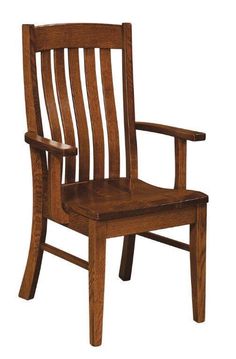 a wooden chair sitting on top of a white background