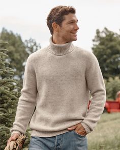 A fresh take on his classic cashmere turtleneck, featuring a waffle stitch for allover texture and wide-rib detailing at the fold-back collar, cuffs, and hem for extra style. As a bonus, he can toss this luxe essential right into the wash.  Exclusive. Long sleeves. Classic Textured Knit Turtleneck, Classic Knit Turtleneck For Fall, Classic Textured Knit Turtleneck For Winter, Classic Knit Turtleneck With Ribbed Cuffs, Classic Textured Knit Turtleneck For Fall, Casual Ribbed Cashmere Turtleneck, Classic Waffle Knit Sweater For Fall, Casual Wool Turtleneck With Ribbed Cuffs, Classic Wool Ribbed Turtleneck