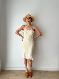 Vintage 1930s lace slip dress made of pure silk, perfect for summer  era: 1930 1940 material: 100% silk  Size: Best fits up to S, model wears S, 36 pit to pit:36cm waist:32cm Full length 98 cm condition: great antique condition Please keep in mind that this is almost 100 years old. It may have small marks and/or snags and sign of wear throughout. Please purchase willing to accept all signs of wear. NOTE For shop updates and extra info please follow me on Instagram: @shikivintage    *SHIPPING -We Summer Daywear Slip Dress With Lace Patchwork, Summer Slip Dress With Lace Patchwork For Daywear, Summer Silk Slip Dress With Lace Trim, Summer Silk Slip Dress With Delicate Lace, Spring Silk Slip Dress With Delicate Lace, Daywear Lace Slip Dress With Patchwork, Summer Lace Slip Dress With Lace Patchwork, Vintage Silk Dress With Spaghetti Straps, Vintage Silk Slip Dress With Spaghetti Straps