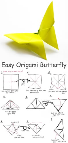 How To Make an Easy Origami Butterfly Oragami Ideas Step By Step Butterfly, Paper Folding Step By Step, Spring Origami Easy, How To Fold A Paper Butterfly, Origami Easy Step By Step Paper Flowers, Paper Butterfly Origami, Origami Easy Step By Step Butterfly, Orgamini Easy Butterfly, How To Fold Paper Butterflies