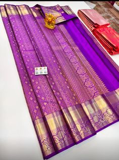 KANCHIPURAM PURE SILK HANDLOOM SAREE WITH 2 GRAM PURE JARI SILK MARK CERTIFIED  ❗️❗️❗️PLEASE CONTACT SELLER TO CONFIRM  FOR AVAILABILITY ️❗️ Upon request: Tussels, fall and pico and blouse work (Aari work and Maggam work) will be done with extra charges  Excellent quality with beautiful colours and combinations. Gold Traditional Wear With Patterns For Diwali, Diwali Puja Temple Jewelry Saree, Diwali Saree With Zari Work And Temple Jewelry Style, Gold Anarkali Traditional Wear For Ceremonial Occasion, Gold Saree With Temple Jewelry For Diwali, Gold Temple Jewelry Saree For Diwali, Banarasi Silk Traditional Wear For Diwali With Temple Jewelry, Gold Saree For Traditional Ceremonies, Gold Saree With Temple Jewelry For Traditional Ceremonies